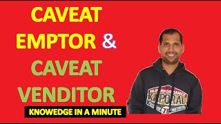 CAVEAT EMPTOR amp CAVEAT VENDITOR  Knowledge in a Minute  One Minute Video to Know a Concept [upl. by Alletsirhc]