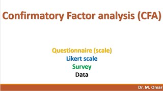 Confirmatory Factor analysis CFA questionnaire data [upl. by Manbahs]