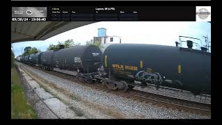 EAST VIEW 93024 Of A CN IDM30131 WB Train Longhaul Manifest Of Mixedfreight Leading DEPARTS W [upl. by Trovillion]