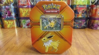 Jolteon Pokemon Card Tin Opening [upl. by Morna]