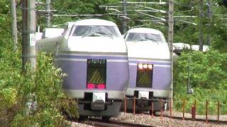 HD カーブを高速通過 振り子特急スーパーあずさ号2 E351系特急電車 [upl. by Yelserp430]