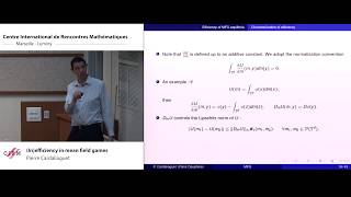 Pierre Cardaliaguet Inefficiency in mean field games [upl. by Rose]