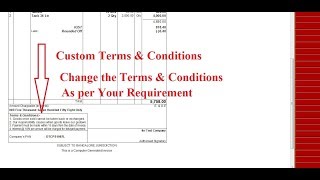 Tally TDL for Custom Terms and Conditions  Tally Add on for Custom Terms and conditions [upl. by Yrok]