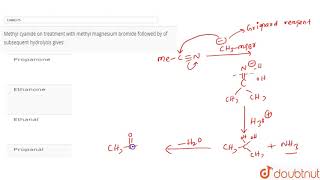 Methyl cyanide on treatment with methyl magnesium bromide followed by of subsequent hydrolysis gives [upl. by Ezana]