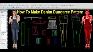 How To Make Dungarees  Easy Free Dungaree Pattern  DIY Dungaree Tutorial Pattern Making Tutorial [upl. by Clarisa]