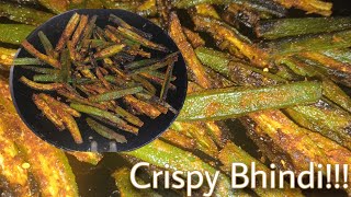 Crispy Bhindi Fry Recipe Kurkuri Bhindi Cook with Anuja Prabhu [upl. by Brotherson628]