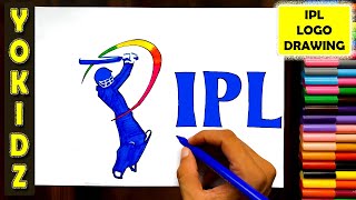 HOW TO DRAW IPL LOGO  IPL LOGO DRAWING [upl. by Angil]