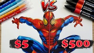 5 vs 500 MARKER ART  Cheap VS Expensive Which is WORTH IT [upl. by Benedick918]