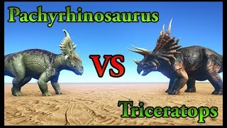 Pachyrhinosaurus VS Triceratops  ARK Survival Evolved  Cantex [upl. by Sanger]