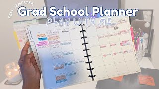 A Chatty Plan with Me for My 1st Semester of Grad School  College Course amp Canvas Tips [upl. by Nylecoj625]