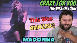 FIRST TIME HEARING Crazy For You by Madonna  THE VIRGIN TOUR REACTION [upl. by Yffat]