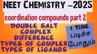 NEET CHEMISTRY TAMIL  COORDINATION COMPOUNDS CLASS 12 ChemThozhi NCERT neet2025chemistry [upl. by Tniassuot602]