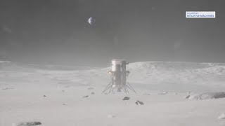 Private lander makes first US moon landing in more than 50 years [upl. by Notlem]