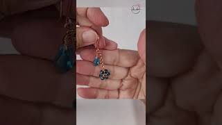 shortsvideo  DIY jewelry making  how to make an earring with beads and wire [upl. by Yancy]