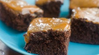 Salted Caramel Fudge Brownies from Scratch [upl. by Merrielle172]