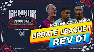 PES 2025 GEMBOX PATCH SUMMER REV 1 2024 2025 LIGA 1 FRANCE [upl. by Lleumas98]