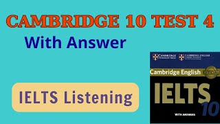 Cambridge Ielts 10 listening test 4 [upl. by Emirej]