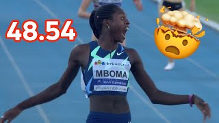 Christine Mboma 4854 400m WORLD JUNIOR RECORD [upl. by Burnsed]