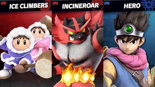 Super Smash Bros Ultimate  Jigglypuff amp Incineroar vs Hero Erdrick [upl. by Ives813]