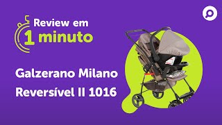 Carrinho de Bebê Galzerano Milano Reversível II 1016  Análise  REVIEW EM 1 MINUTO  ZOOM [upl. by Jamille]