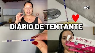 DIÁRIO DE TENTANTE  01 OVULEI E FIZ UM TESTE DE GRAVIDEZ ♥️ [upl. by Etteragram]