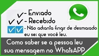 Como saber se a pessoa leu sua mensagem do whatsapp2 Dicas Whatsapp [upl. by Zeret360]