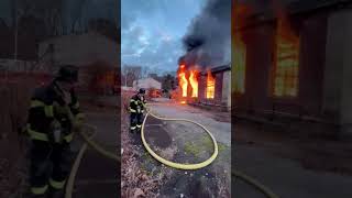 Ansonia Connecticut Fire At Closed Factory [upl. by Tenaj]