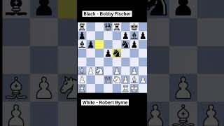 Bobbys Grunfeld brilliancy Game6 Robert Byrne vs Bobby Fischer chess chessshorts [upl. by Akinak]