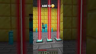 Finding Secret Base by Scaring Friends at Different Ages shorts meme minecraft [upl. by Eico]