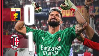 From Pulisics goal to Girouds save  Genoa 01 AC Milan  Highlights Serie A [upl. by Enyrehtak687]