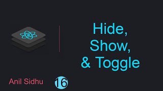 React tutorial for beginners 16 Hide Show and Toggle in ReactJs [upl. by Yelsehc998]