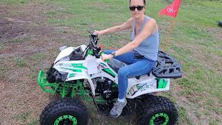 X PRO STORM 125CC ADULT ATV QUAD Nickis Test Ride break in procedure Cheap quad worth it 👍 amp SUB [upl. by Ehtyaf695]