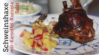 Rezept  Gegrillte Schweinshaxe mit KartoffelRuccolaSalat Red Kitchen  Folge 146 [upl. by Amarillas]