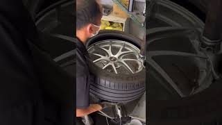 Dismounting a Tire 🛞 fyp foryou viral shortvideo shorts tires reels trending youtubeshorts [upl. by Zeta771]