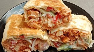 Chicken Wrap  Chicken Tortilla Wrap With Sauce  How to Make Chicken Wrap At Home [upl. by Aicatsue763]