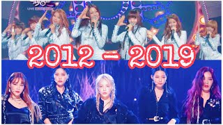 AOA Evolution 2012  2019 🎤Live Stage Ver [upl. by Eynttirb]