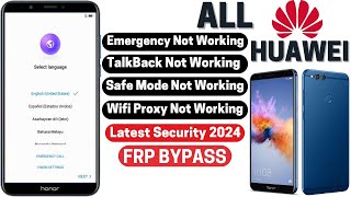 All Huawei FRP Bypass 2024 Google Account Unlock✅ Safe Mode Not ❌ Emergency Not Working ❌ Without Pc [upl. by Guttery]