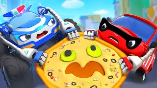 I Want Pizza 🍕  Sharing Is Caring  Police Rescue Team  Nursery Rhymes amp Kids Songs  BabyBus [upl. by Vachil]