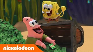 Koralowy obóz  SpongeBob i Patryk są MEGA bogaci  Nickelodeon Polska [upl. by Adyht29]