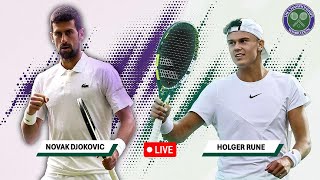 WIMBLEDON 2024  Holger Rune vs Novak Djokovic  Tennis Grand Slam Champion 🔴 [upl. by Oliver]