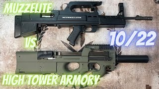 Best Ruger 1022 bullpup Muzzelite bullpup vs High Tower Armory bullpup Which is better Review [upl. by Sidwell]