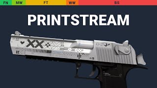 Desert Eagle Printstream  Skin Float And Wear Preview [upl. by Nirag]