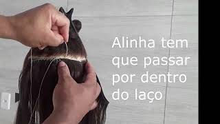 Como costurar tela de Mega Hair Passo a Passo megahairpontoamericano [upl. by Adnouqal]