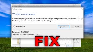 How To Fix Error 0x80070043 The Network Name Was Not Found Tutorial [upl. by Dlaniger]