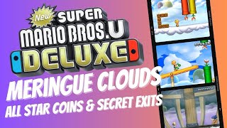 Meringue Clouds ALL Star Coins and Secret Exits New Super Mario Bros U Deluxe [upl. by Emmery187]