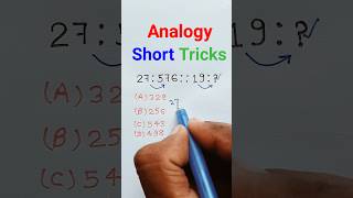 Number Analogy Reasoning Tricks shorts ytshorts sscgd [upl. by Anelehs]