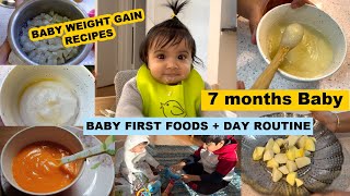 What My 7 Months Old Baby Eat in a Day67 Months Babys First Food  Baby Daily Routine [upl. by Adnoved]