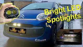 Ultra Bright LED Spotlights Installation  Powerful CoLight Rob2 Pro Tested C1107AygoCityBug [upl. by Mahmoud]