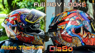 Best helmet in India  Ridex titanium diabo  full agv style [upl. by Annairdna]