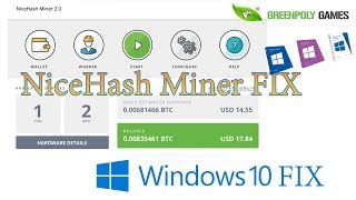 NiceHash Miner windows 10 Fix Working 100 [upl. by Kenzi56]